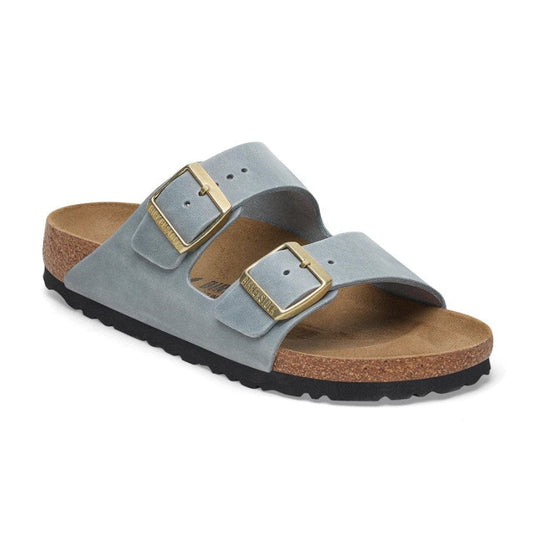 Birkenstock Arizona Basalt Grey Oiled Leather - Narrow