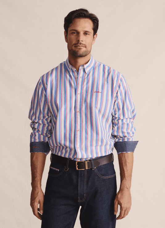 S. Kidman Mens Dexter Long Sleeve Shirt - Mid Blue