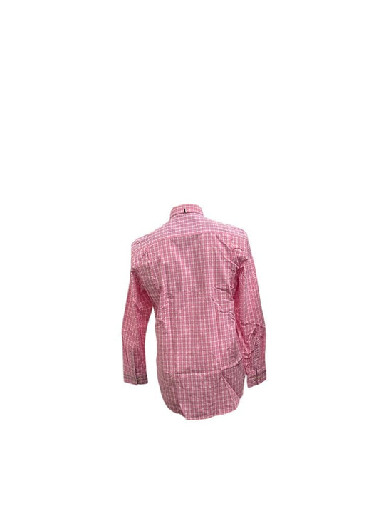 S. Kidman Mens Aberdeen Long Sleeve Shirt - Pale Pink Check