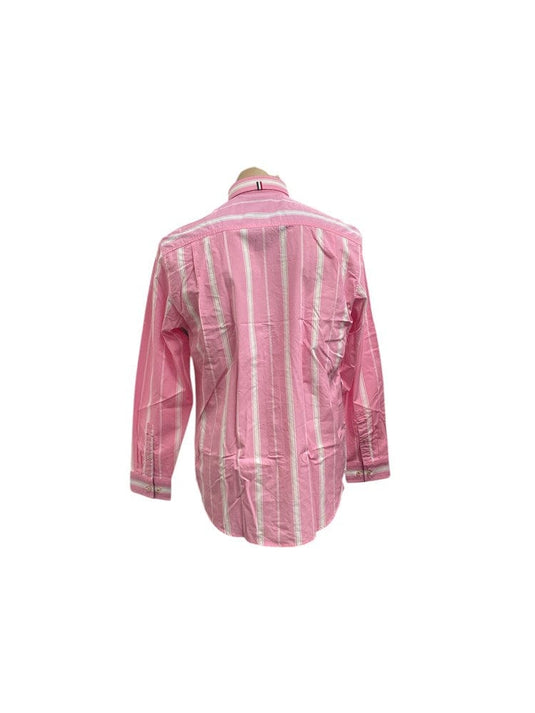 S. Kidman Mens Aberdeen Long Sleeve Shirt - Pale Pink Stripe