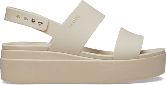 Crocs Womens Brooklyn Low Wedge - Sandstone