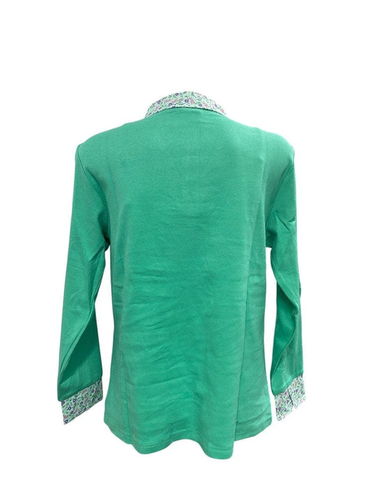 Murals Womens Half Button Jumper - Mint