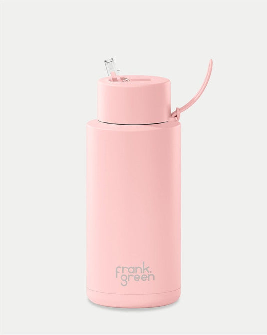 Frank Green 34oz Ceramic Reusable Bottle with Straw Lid - Blushed