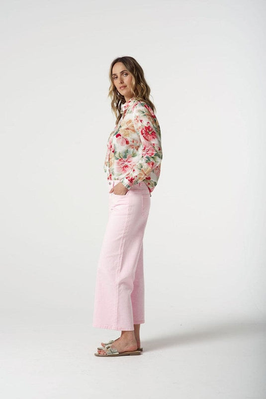 Goondiwindi Cotton Womens Floral Frill Collar Shirt