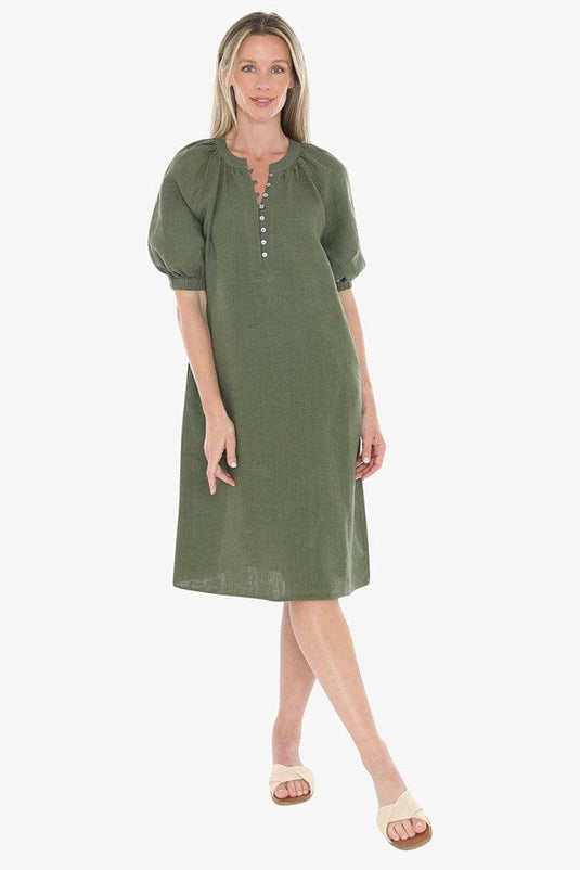 Jump Womens Button Neck Dress