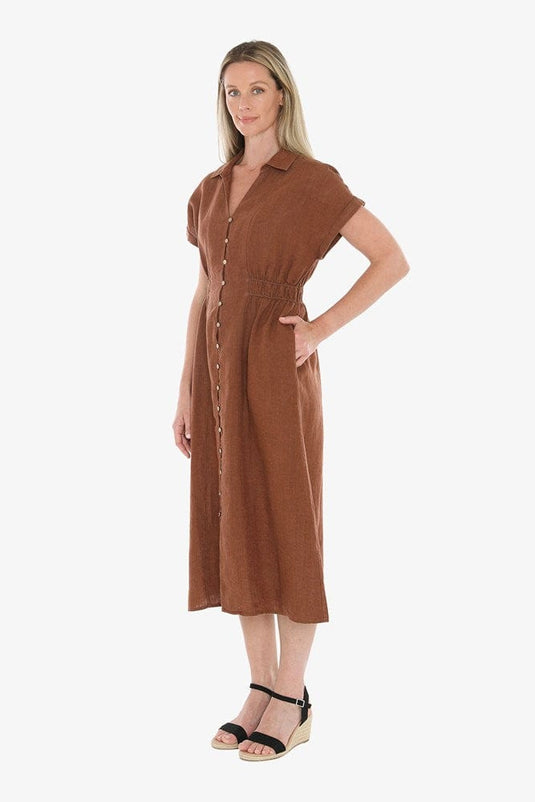 Jump Womens Elastic Waist Dress