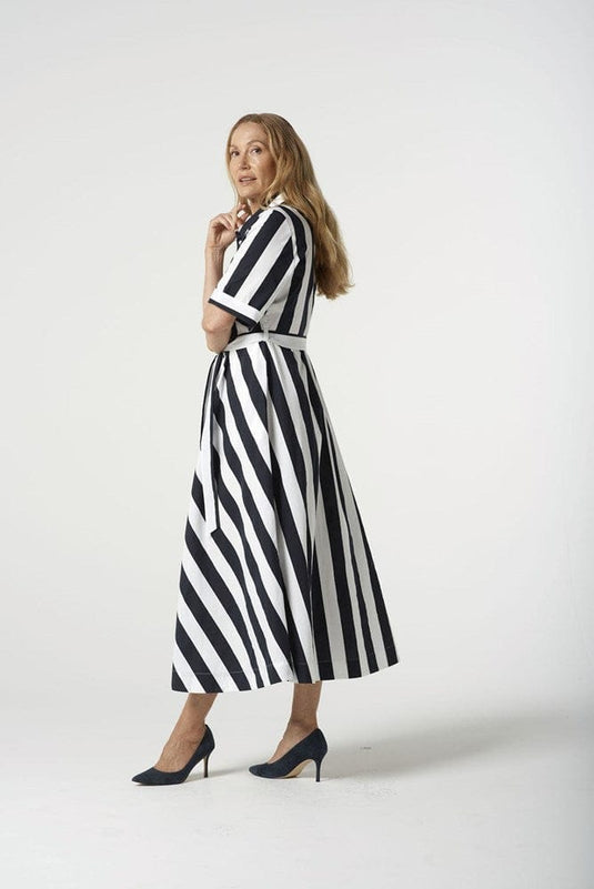 Goondiwindi Cotton Womens Bias Cut Thick Stripe Dress