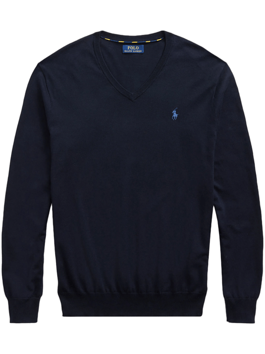 Ralph Lauren Mens Slim Fit Cotton V-Neck Jumper