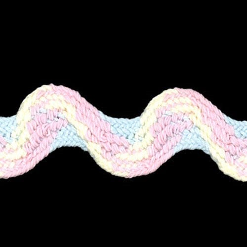 Sullivans Braid Ric Rac 22mm - Multi Pastel