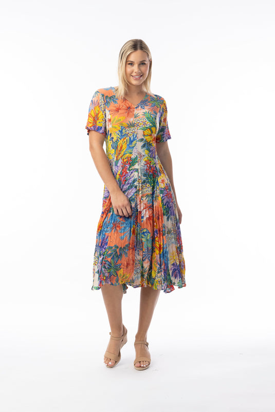 Orientique Womens Aruba Dress Godet