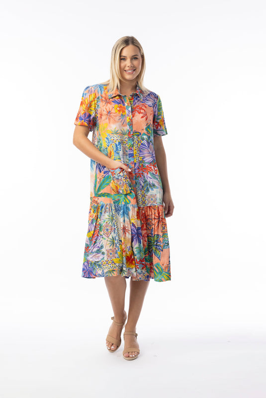 Orientique Womens Aruba Dress Patch Collar