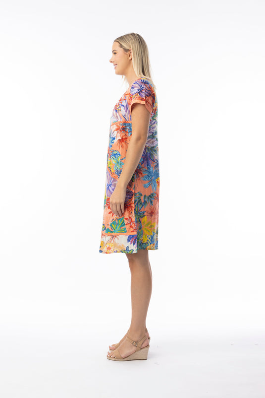 Orientique Womens Aruba Dress Patch Short Sleeve