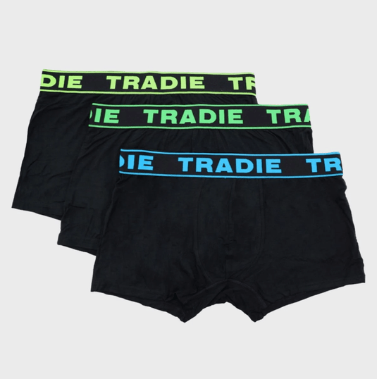Tradies Mens 3 Pack Bamboo Fitted Trunk