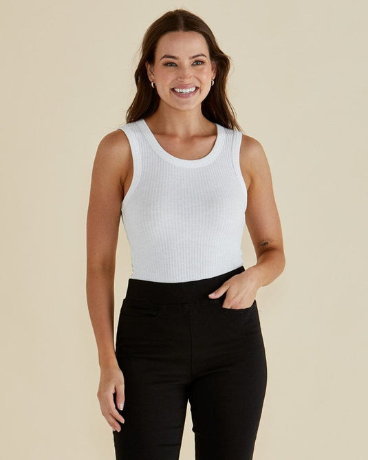 Betty Basics Womens Francis Rib Tank