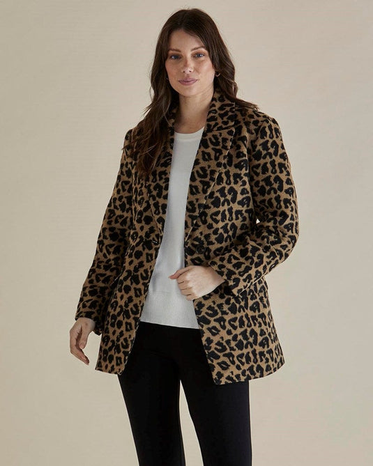 Betty Basics Prague Coat - Animal Print