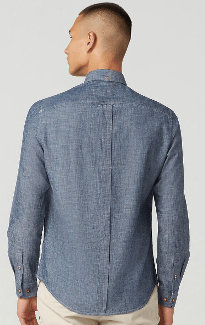 Ben Sherman Mens Chambray Long Sleeve Shirt