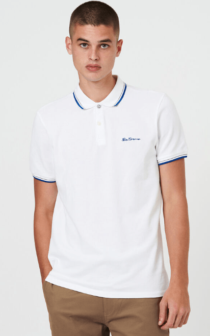 Ben Sherman Mens Signature Polo - White