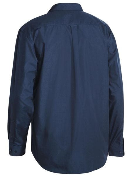 Bisley Mens Permanent Press Long Sleeve Shirt - Midnight