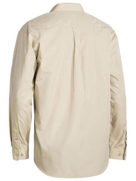 Bisley Mens Permanent Press Long Sleeve Shirt - Sand