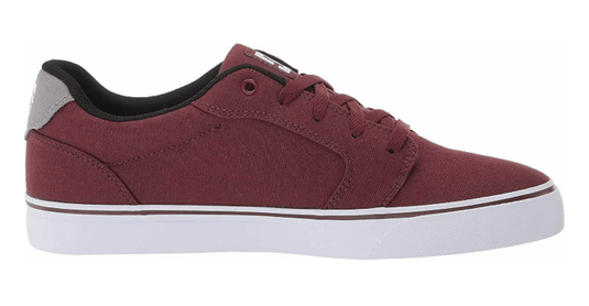 DC Shoes Mens Anvil Shoe - Dark Maroon/Light Grey