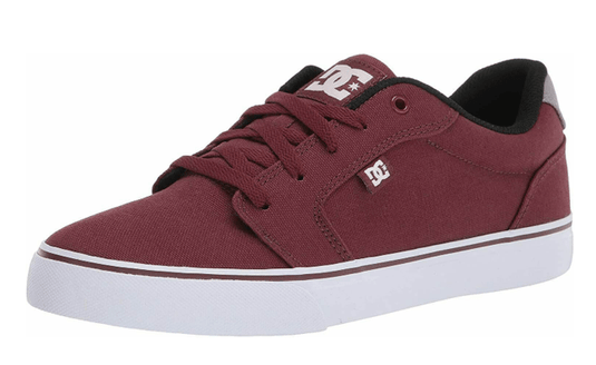 DC Shoes Mens Anvil Shoe - Dark Maroon/Light Grey