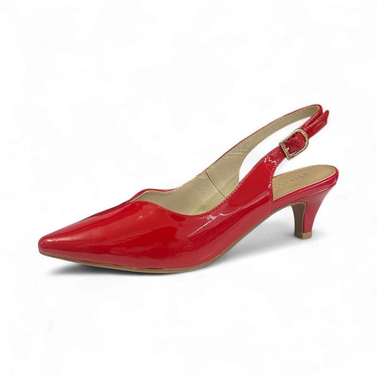 Chrissie Womens Driven Patent Red Heels