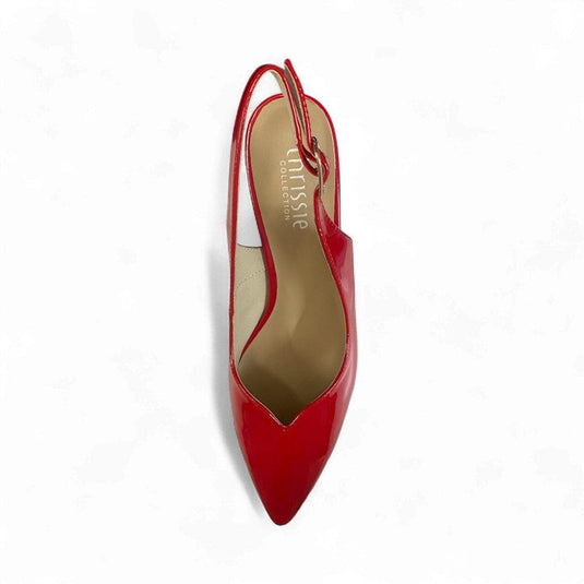 Chrissie Womens Driven Patent Red Heels
