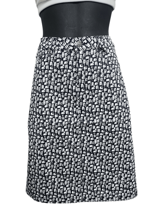 Vassalli Womens Printed Lightweight Skirt With Centre Back Vent - Cove