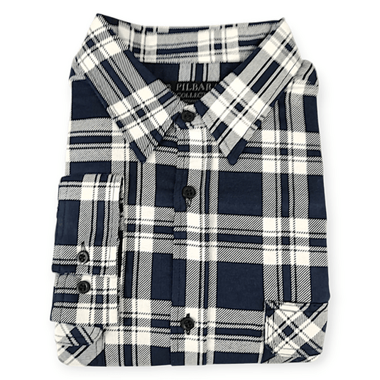 Pilbara Collection Mens Open Front Long Sleeve Flannelette Shirt
