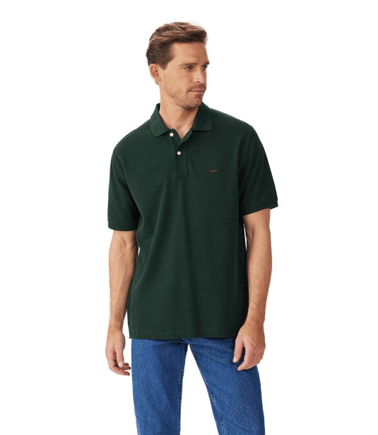 R.M. Williams Mens Rod Polo - Pine