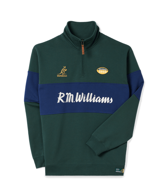 R.M. WIlliams x Wallabies 1/4 Zip