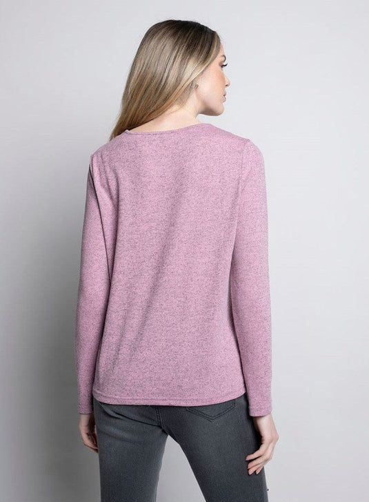 Picadilly Womens Cowl Neck Short Sleeve Top