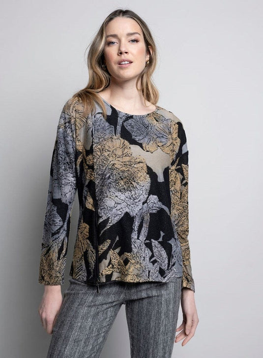 Picadilly Womens Crew-Neck Top