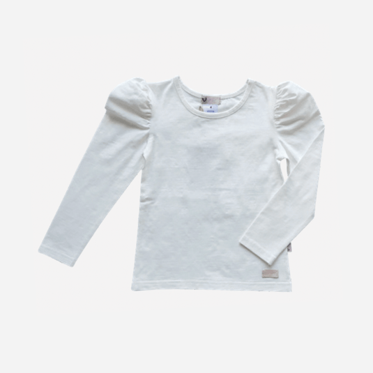 Love Henry Girls Puff Sleeve Knit Top - White