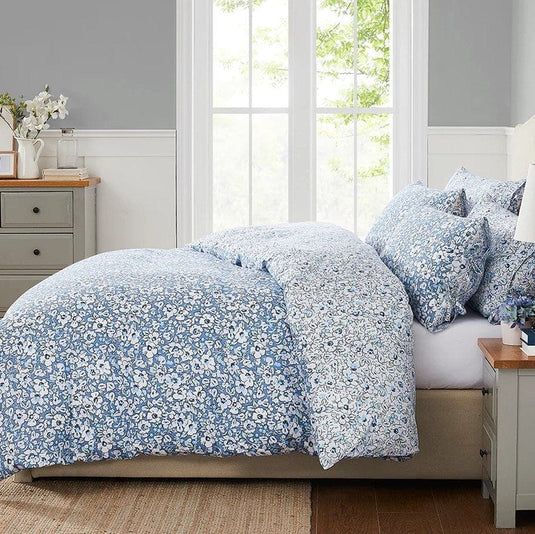 Laura Ashley Libby Blue Quilt Cover Set