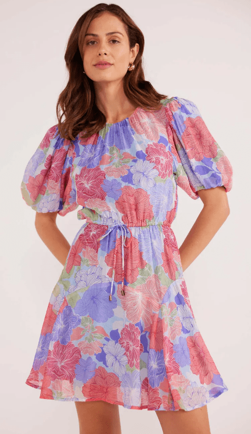 Minkpink Womens Belle Puff Sleeve Mini Dress Minkpink Womens Belle Puff Sleeve Mini Dress