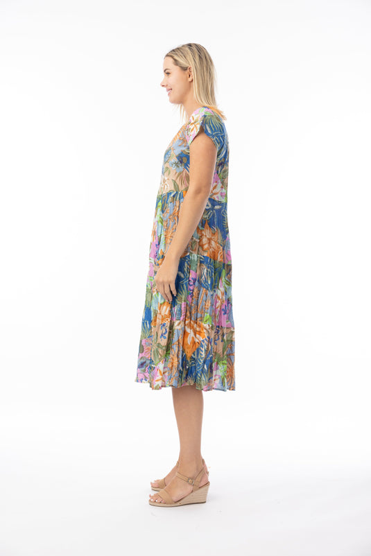 Orientique Womens Miramar Dress Layers Pockets