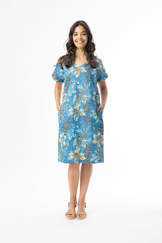 Orientique Womens Miramar Dress Reversible Short Sleeve