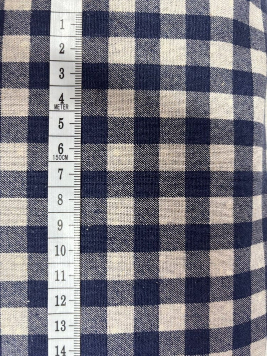 Fern Textiles Printed Fabric - Navy