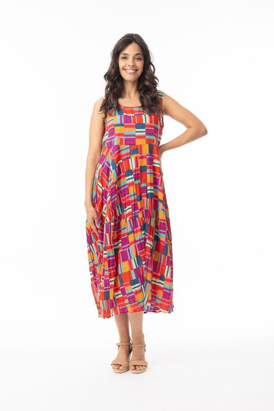 Orientique Womens Peru Dress Bubble Sleeveless