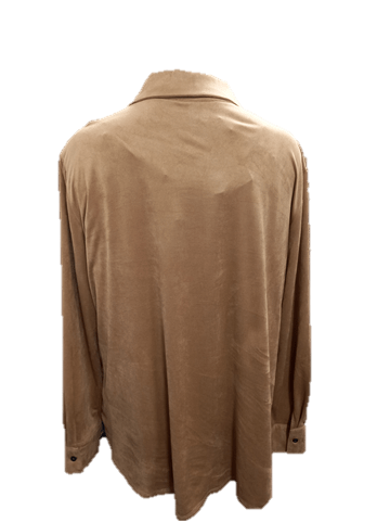 Philosophy Womens Long Sleeve Suede Shirt