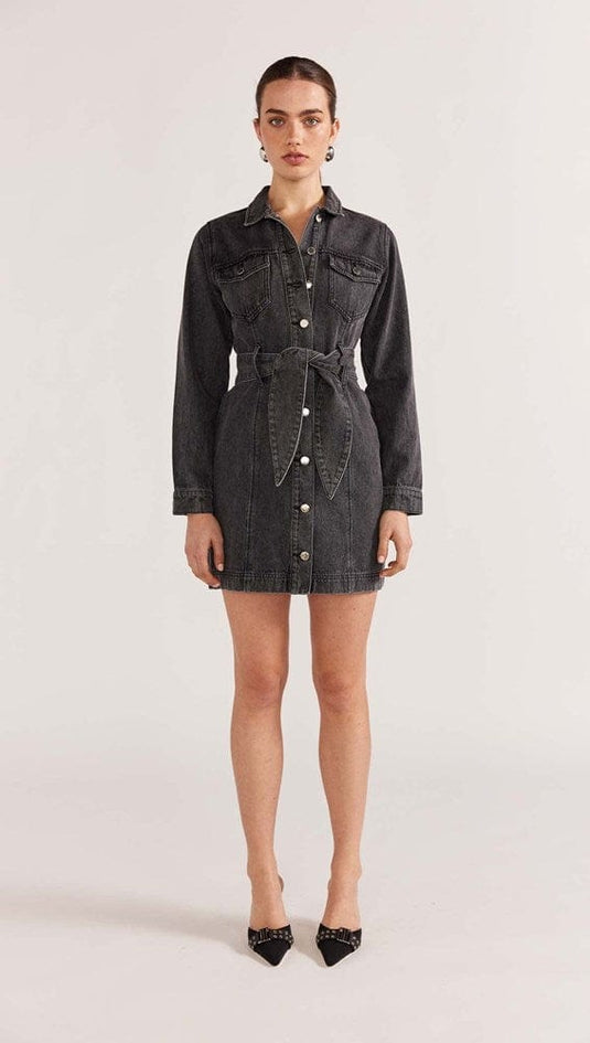 Staple The Label Womens Mason Denim Mini Dress