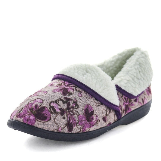 Panda Womens EBA4 Slippers - Purple Flora