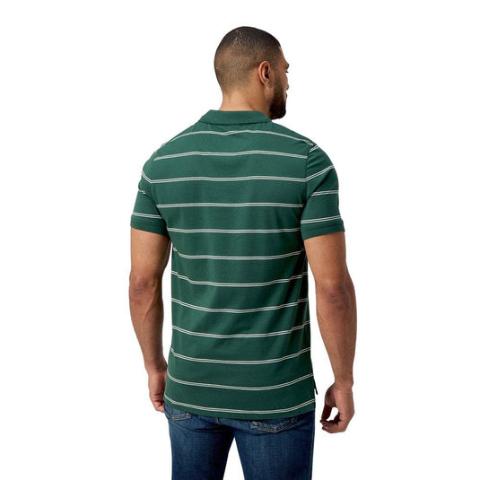Canterbury Mens Yarn Dye Stripe Polo - Forest