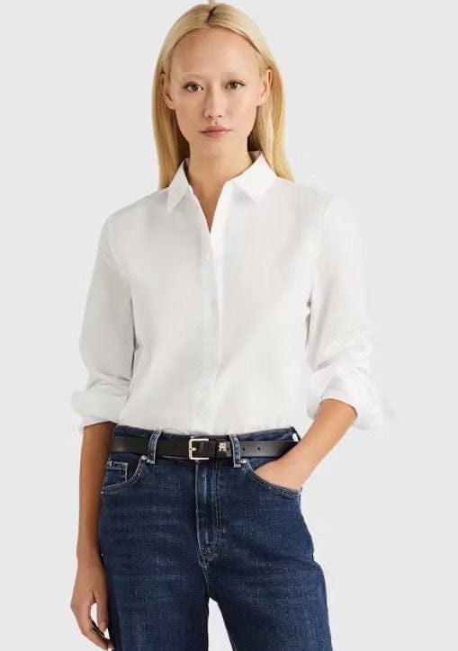 Tommy Hilfiger Womens Essential Th Monogram Regular Fit Shirt