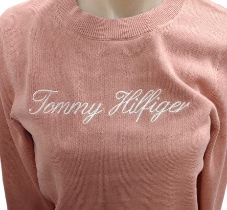 Tommy Hilfiger Womens Flag Script Crew
