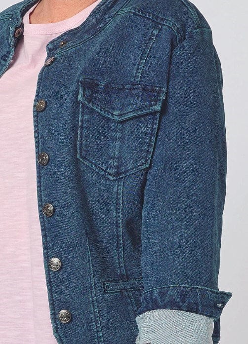 Load image into Gallery viewer, Threadz Womens Milly Knit Denim Jacket
