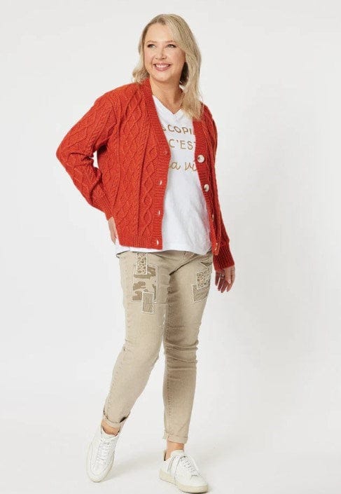 Load image into Gallery viewer, Threadz Womens Diana Cable Cardigan
