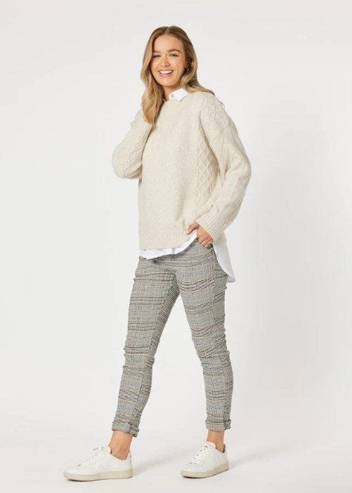 Load image into Gallery viewer, Threadz Womens Cara Check Pant
