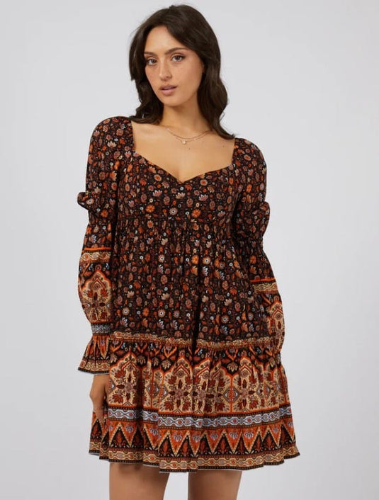 Allabouteve Womens Luna Floral Mini Dress Print